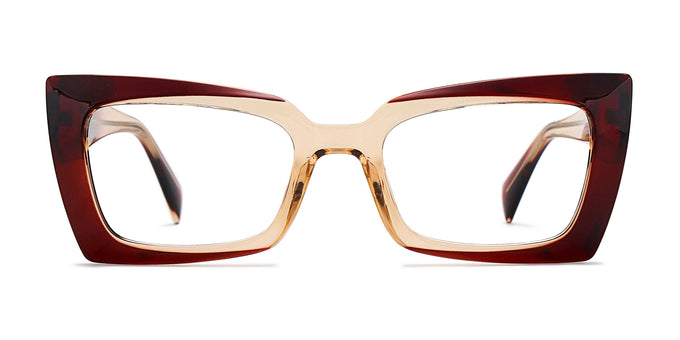 Solange brown glasses frame, front view