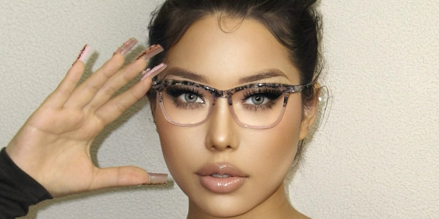 Rodz Square Pastel Pink and Tortoiseshell Prescription Glasses for