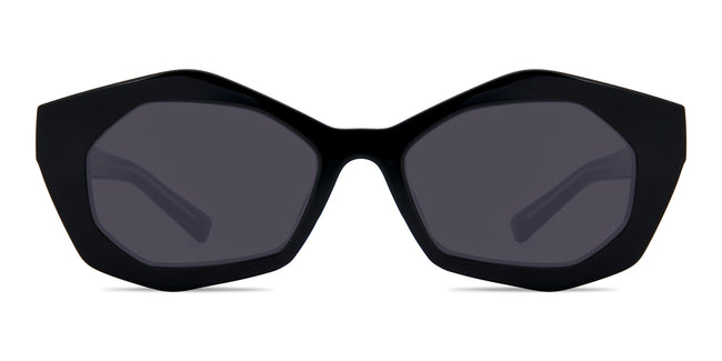 Tracy irregular frame shown with tinted lenses