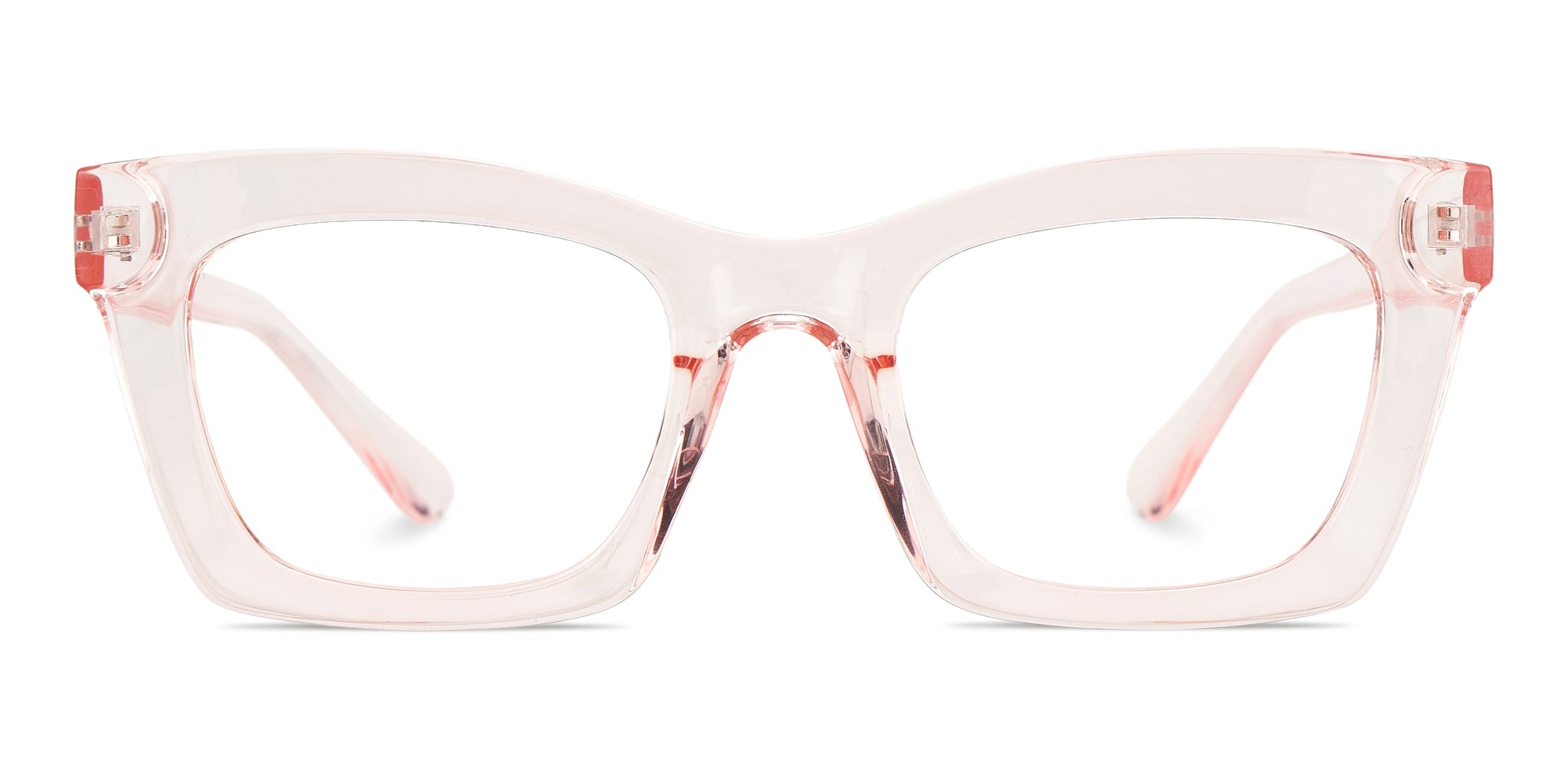 Clear-Pink Square Prescription Glasses For Women _ Acer – lakoh