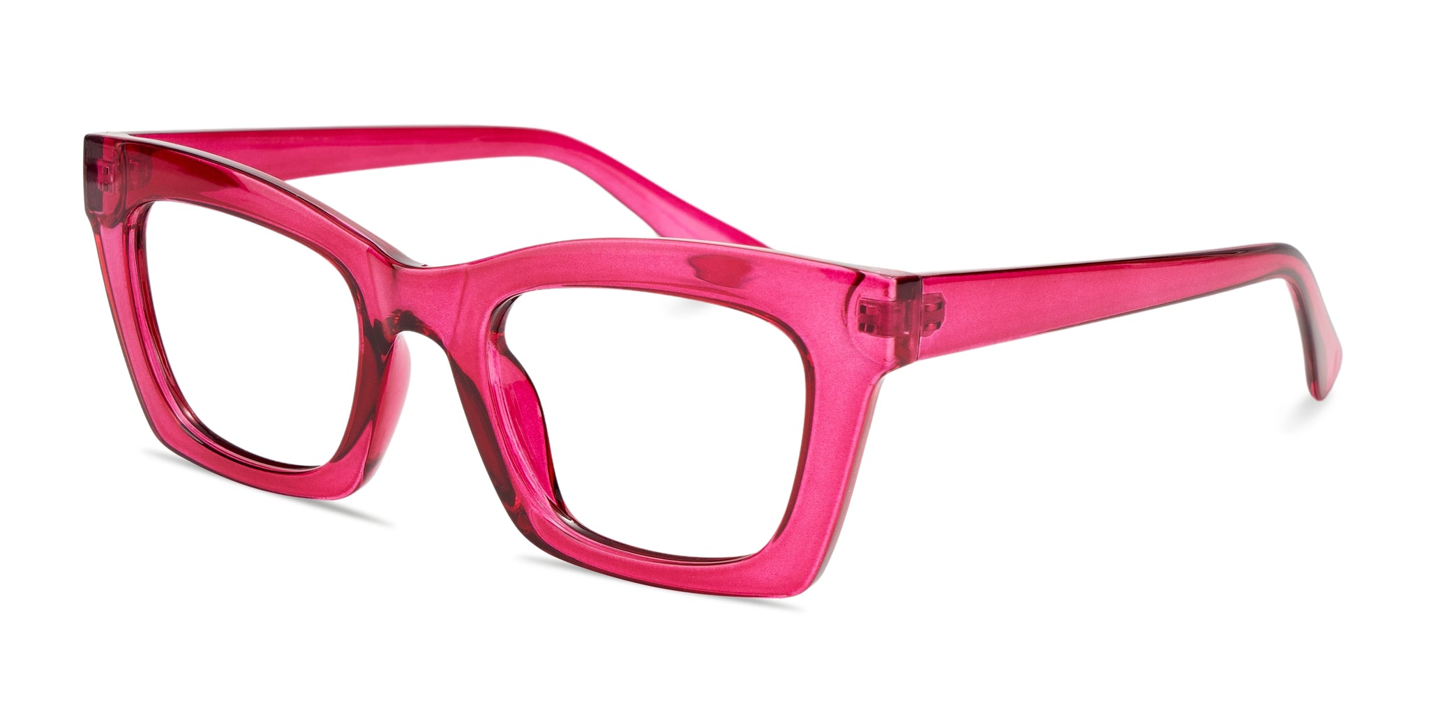 Rose-Red Square Prescription Glasses For Women _ Cirrus – lakoh