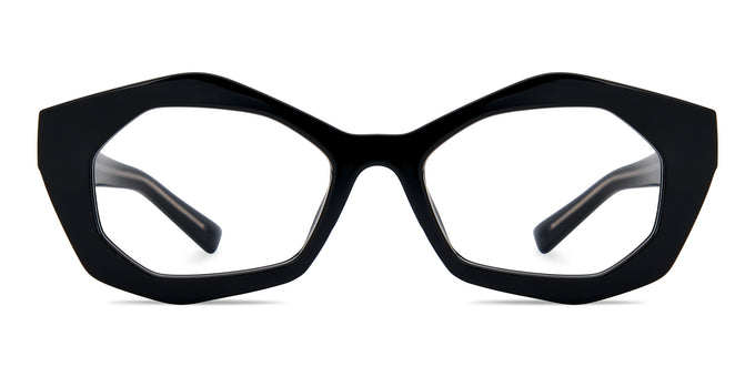Tracy black glasses frame, front view