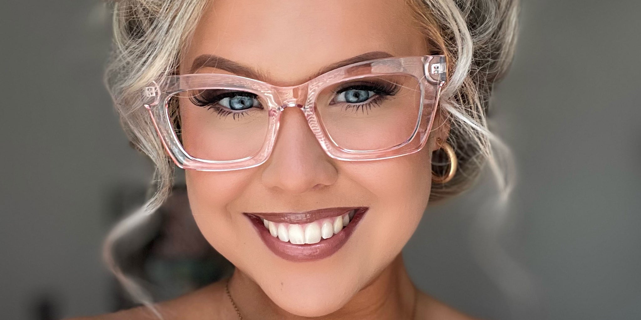 Clear-Pink Square Prescription Glasses For Women _ Acer – lakoh
