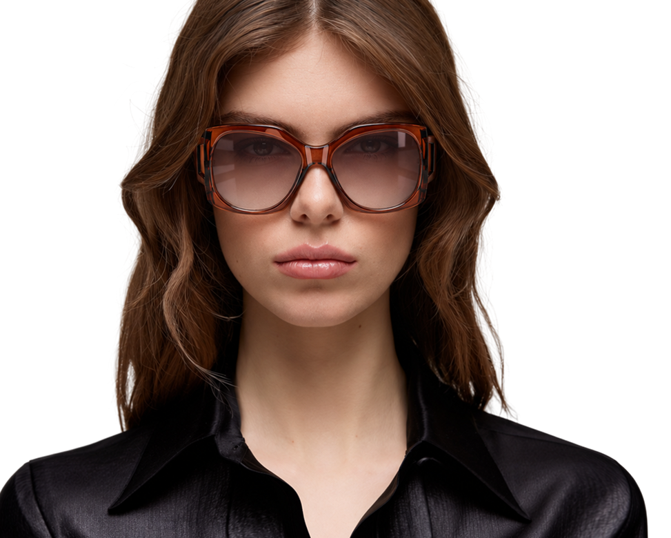 Model wearing sunglasses